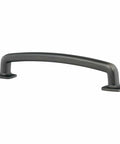 25 Pack Industrial Style Cabinet Pull Handle With Antique Nickel Finish For Kitchen And Bath, 128mm Hole Centers, side view