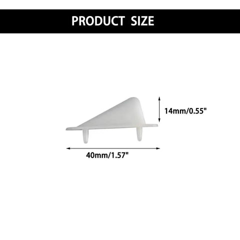 Four Pack Nylon RC Airplane Tip Protectors Wing Tip Guards For RC Planes Aircraft And Helicopters DIY Model Parts 40x14mm White
