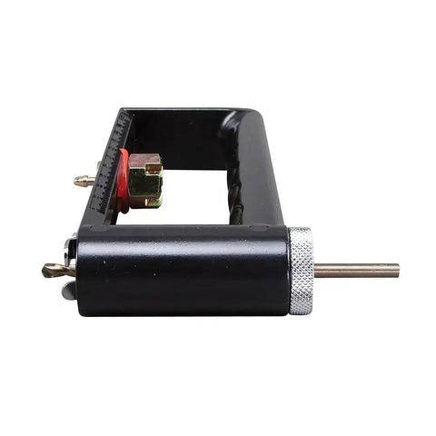 Side view of Go-To Adjustable Hole Cutter 2 To 12 Inch For Sheet Metal Cuts 24 Gauge Steel And 26 Gauge Stainless With Built In Scale