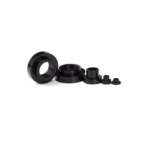 High Grade Nylon T-Shaped Step Gaskets In Black M2 To M16 Sizes displayed together for DIY projects and mechanical repairs.