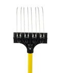 Mini Rake With 18 Inch Handle And 6 Inch Head Lightweight Fiberglass Design Durable Steel Tines For Gardening De Thatching Lawn Care