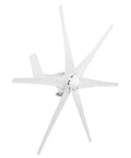 800W 48V Wind Generator Kit For Off Grid Power On Boats And Cabins With 6 Nylon Fiber Blades And Controller 3 Phase AC Motor White