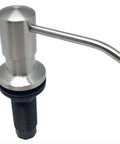 Top Fill Built In Soap Dispenser For Kitchen And Bath Stainless Steel 17 Oz Bottle Capacity Long 3 Inch Nozzle Check Valve Keeps Prime Satin Finish Easy Refills From The Top