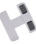 Fridge And Cabinet Safety Lock Set With Protective Plastic Covers, Quick Peel And Stick No Drill Install, shown in white finish