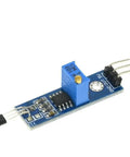 Straight Up Solid Hall Sensor Module For Speed Tracking And Revolution Counting With Magnetic Trigger Switch And Lm393 Comparator Board For Dc 5V Power And No Hassle Build Projects, close-up view of PCB design.