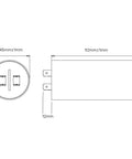 Technical diagram of 40uF CBB60 Motor Run Capacitor 450V AC Round Cylinder Four Pins Metallized Polypropylene Film Drop In Replacement