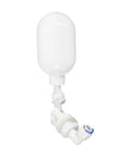 OD Tube Adjustable Float Ball Valve Shut Off For Aquarium And RO Water Filtration System, Automatic Water Level Control For Fish Tanks, Quarter Inch Pipeline Compatible, Corrosion Resistant, Easy Install, Long Life white plastic float valve with 1/4 in OD tube fitting