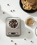 Digital Kitchen Scale With Grams And Ounces For Weight Loss, Baking And Meal Prep, Stainless Steel Compact Design, LCD Display, cookies