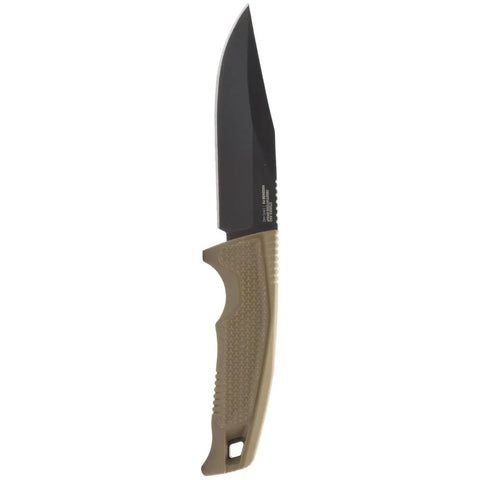 Recondo FX Fixed Blade Duty Knife with Straight Edge Cryo 440C Stainless Steel Blade, Overmolded Rubberized Grip in Flat Dark Earth