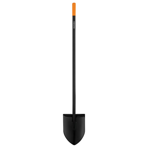 Beefy Heavy Duty Garden Shovel With Straight Handle For Digging In Tough Soil, Welded 14-Gauge Steel Blade, Ergonomic Comfort Grip