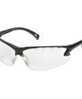 Premium Safety Glasses Featuring Beat To Death Anti Scratch Coating And Crystal Clear Lenses Paired With A Versatile Black Half Frame.