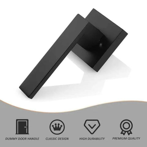 4 Pack Black Dummy Door Levers For Non Turning Interior Doors Heavy Duty Modern Handles Sleek French Door Hardware