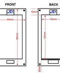 Twin AA Panel Mount Battery Holder Case Box With Integrated Power Switch And Wire Leads For Diy Electronics Builds and Custom Rigs dimensions drawing.