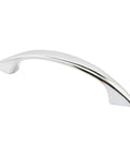 Front view of Chrome Plated Cabinet Door Pull Handle Set With 3 Inch Hole Center Spacing Includes Screws Two Pack For Easy Installation Durable Zinc Alloy