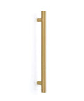 Bar Appliance Pull From Urban Modern Collection, 12 Inch Center To Center Bar Handle, Overall Length 15-1/4 Inches, Satin Brass US4 Finish, Through Bolted Mounting, Model CS86351US4