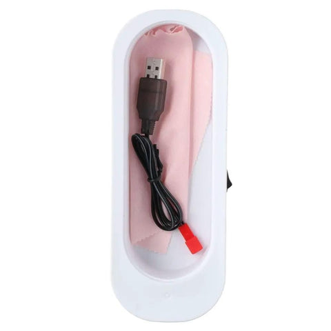 Portable Ultrasonic Jewelry Cleaner Mini Home Cleaning Kit For Glasses, Dentures And Bling, 250ml Tank with USB cable