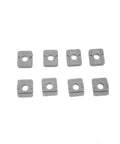 Set of eight gray nylon clips for Heavy Duty Nylon Miter Table Slide Replacement Kit Built Tough For Your Shop With Smart 3D Printed Rollers Smoothing Out Every Cut For That Sweet Saw Glide.