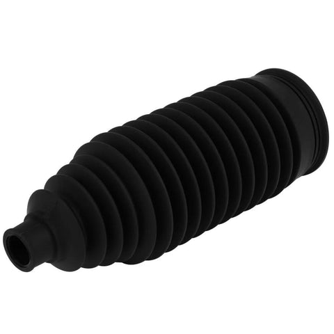 Black rubber accordion-style tie rod end boot