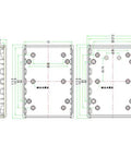 Technical drawing of Desktop Instrument Box Enclosure Made From Tough ABS Plastic For DIY Electronics Control Panels DIY Friendly Junction Box 77 X 111.5 X 25.5 mm.
