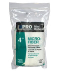 Heavy Duty Microfiber Mini Roller Covers, 4" twin pack, shed resistant, for smooth paint application on surfaces.