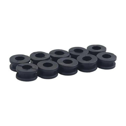 20 Piece M6 Motorcycle Grommets Bolts Kit For Side Panel Replacement Universal Fit Durable Hardware Set With M6 Threaded Grommets And Bolts For Quick Install And Easy Mounting, black rubber grommets