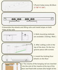 Installation guide for Soft Close Pocket Door Track Kit For Barn Doors, 5.9Ft Black Sliding Hardware, ceiling mount instructions