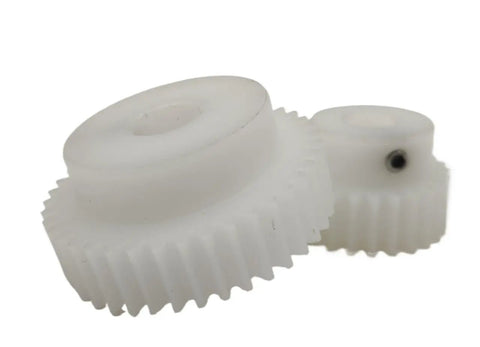 0.8 Module 35 Teeth POM Plastic Pinion Gear Straight Teeth Spur Gear For Steering Transmission 6.35mm Shaft 0.8M 35T