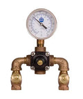 Thermostatic Mixing Valve Bronze 7 Gpm 125 Psi Pro Grade Heavy Duty Performance Heat Control with pressure gauge
