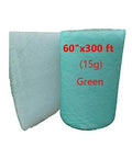 Straight Up Solid Green Fiberglass Paint Arrestor Roll For Spray Booth Floor Filters 60"x300 ft size and 15g material.