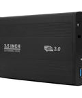 Rock Solid 3 5 Inch Hard Drive Enclosure Sata To Usb 3 0 Docking Station black aluminum case for external storage.