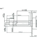 Technical drawing of 5V 500mA Precision Stepper Motor Starter 2 Phase 4 Wire Long Linear Actuator with 23mm Stroke.
