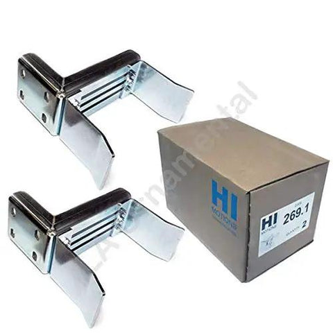 Straight Up Heavy Duty Adjustable Slide Gate Receiver Latch With Steel Limit Stop Secure Grip For Smooth Sliding Driveway Access Built Like A Tank Made In Italy 2 Pack with box.