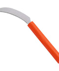 Orange Handled 4.3 Inch Serrated Stainless Steel Blade Harvest Sickle for Easy Herbs and Greens Cutting Delicate Crops No Fuss Grip
