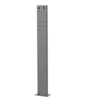 Heavy Duty Built Like A Tank EV Charger Station Box with weatherproof rain shield and mount base in gray