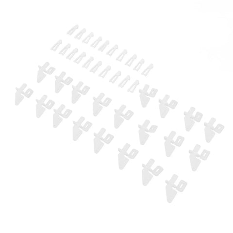 20 Sets Control Horns Clevis Kit With Rudder Angle For RC Airplane And Electric Aircraft Durable Plastic Reusable 1mm Clevis Pins And Screws