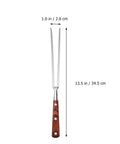 Stainless Steel Barbecue Tool Set With Grilling Fork And Cutter Wood Handle Outdoor BBQ Utensils For Grill Masters And Camping