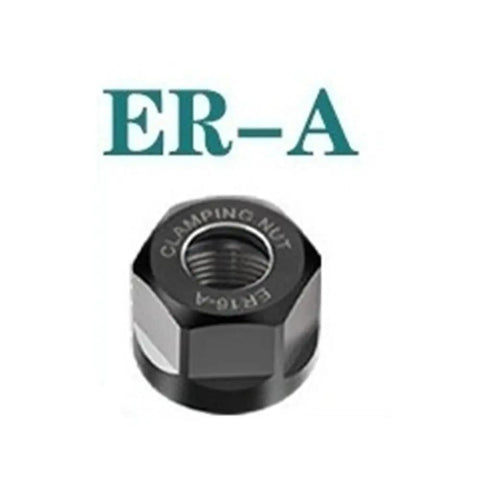 Heavy Duty Engraving CNC Lathe Milling Machine ER Series Collet Nut Tool Holder Set close-up view of black clamping nut.