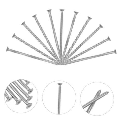 Stainless Steel Countersunk Flat Head Self Tapping Screws For Furniture Assembly displayed in a fan-like arrangement