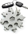 18 In 1 Snowflake Multi Tool In Stainless Steel For Everyday Carry Bottle Opener Slotted And Phillips Screwdrivers Keychain