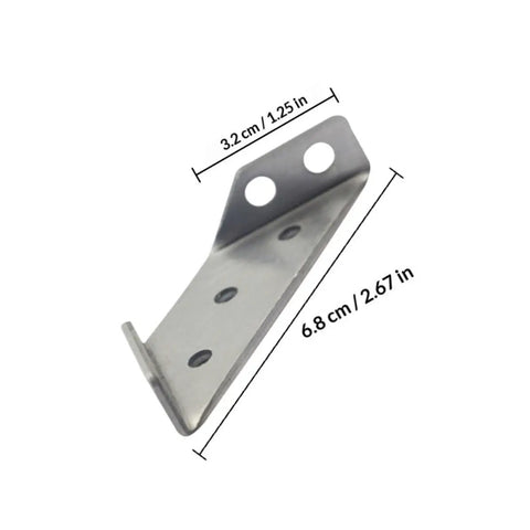 Heavy Duty Stainless Steel Angle Corner Braces Trapezoid Shelf Brackets 10 Pack with counterbored mounting holes