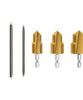 Dude, this awesome PVC Pipe Bender Spring Set And PPR Thread Repair Drill Bit Kit. Includes 3 bending springs and 3 step drill bits.