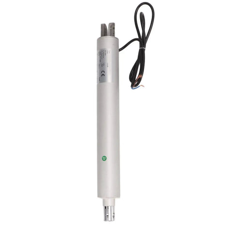 Rock Solid Electric Linear Actuator Delivering Heavy Duty 3000N Thrust Smooth 150Mm Stroke Travel, sleek silver design with wiring.