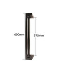 Matte Black Stainless Steel Push Pull Door Handle For Glass And Wood Doors Heavy Duty Square Tube Rust Resistant Finish