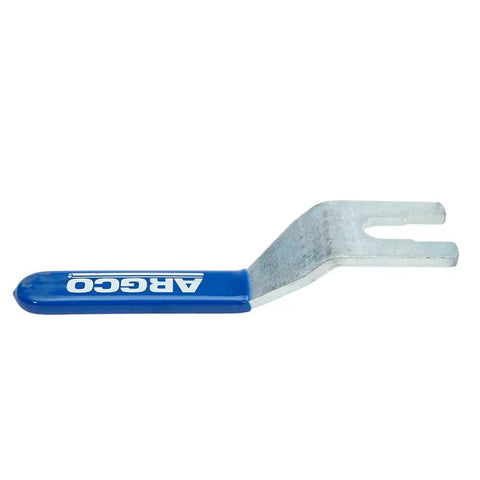 Tough As Nails Steel Fire Sprinkler Head Box Wrench With Ergonomic Coated Grip, blue steel design for quick pro plumbing jobs.