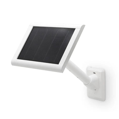 Universal Solar Panel Wall Mount For Ring Eufy Arlo Wyze Reolink And More With Extended Arm And Multi Angle Adjustable Head White