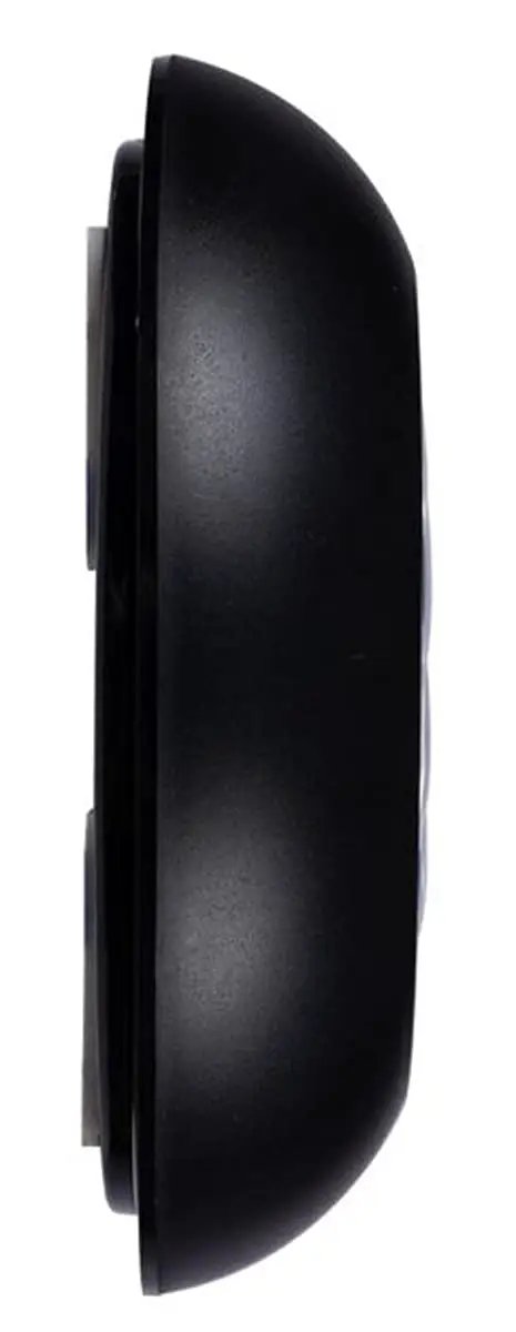 Side view of 9-LED Anywhere Light XB Black 3 Pack with ultra bright floodlight, adhesive strips visible, sticks to any surface