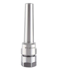 Beefy Carbon Steel Collet Holder For Lathe And Milling Machine MT2 Collet Chuck shown upright with precision ground finish
