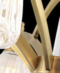 Close-up of European Luxe Ceiling Chandelier That Slays Rooms With Modern Classic Charm, showcasing metal finish and crystal details.