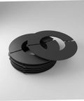 8 Pack Excavator Bucket Pin Shims Kit 70mm ID 140mm OD Polyethylene Washers For Heavy Duty Pins Reduces Friction And Noise Keeps Grease In Easy Install For Excavator And Loader, stacked black shims