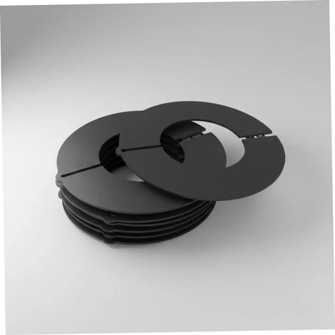 8 Pack Excavator Bucket Pin Shims Kit 70mm ID 140mm OD Polyethylene Washers For Heavy Duty Pins Reduces Friction And Noise Keeps Grease In Easy Install For Excavator And Loader, stacked black shims